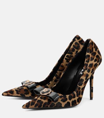 Bedruckte Pumps La Medusa aus Kalbshaar | Versace