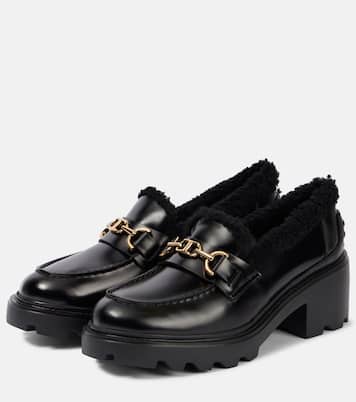 Mocassini in pelle con shearling | Tod's