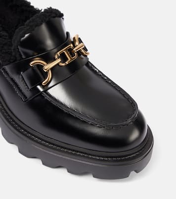 Mocassini in pelle con shearling | Tod's