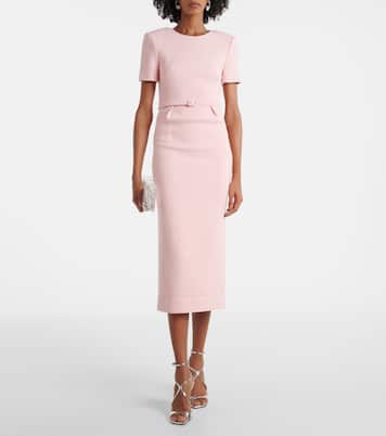 Abito midi in crêpe di lana | Roland Mouret