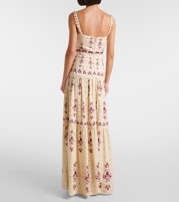 Besticktes Maxikleid Lima Relato aus Leinen | Agua by Agua Bendita
