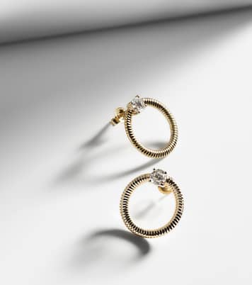 Boucles d'oreilles Prince en or 14 ct et diamants | Stone and Strand