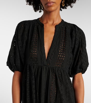 Abito midi in cotone a balze | Poupette St Barth