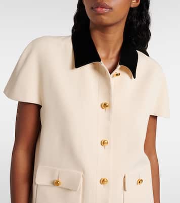 Top aus Sablé mit Samt | Prada