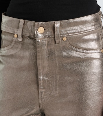 Coated high-rise straight jeans | 7 For All Mankind