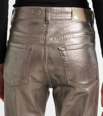 Coated high-rise straight jeans | 7 For All Mankind