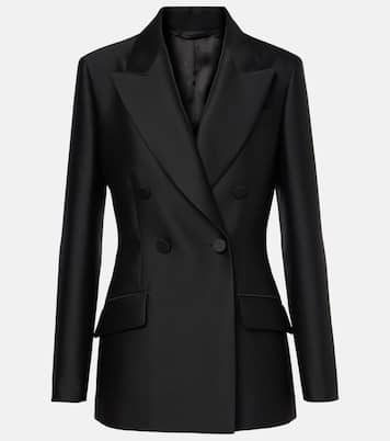 Blazer in gabardine di lana e seta | Gucci