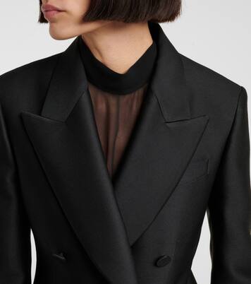 Blazer in gabardine di lana e seta | Gucci
