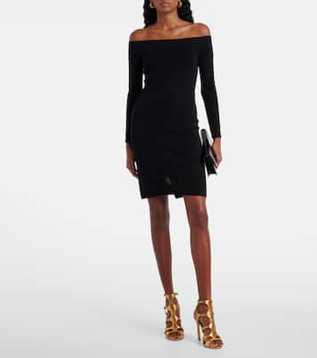 Off-Shoulder-Minikleid aus Kaschmir und Seide | Tom Ford