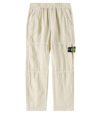 Hose Compass aus Leinen | Stone Island Junior