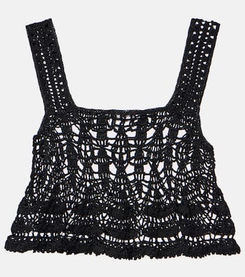 Cropped-Top Cotillion aus Häkelstrick | Anna Kosturova