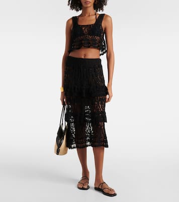 Cropped-Top Cotillion aus Häkelstrick | Anna Kosturova