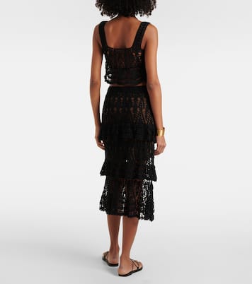 Cropped-Top Cotillion aus Häkelstrick | Anna Kosturova