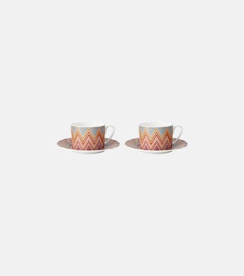 Zig Zag Jarris set of 2 teacups and saucers | Missoni