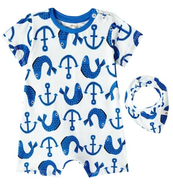 Baby - Pagliaccetto e bavaglino in cotone | Fábula