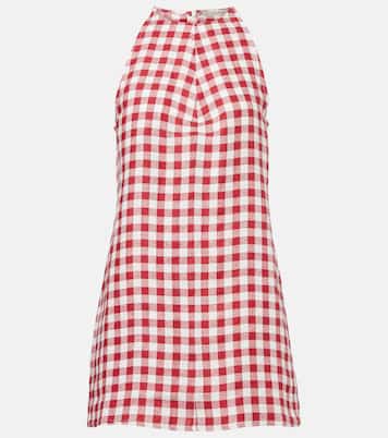 Antiqua gingham linen minidress | Asceno