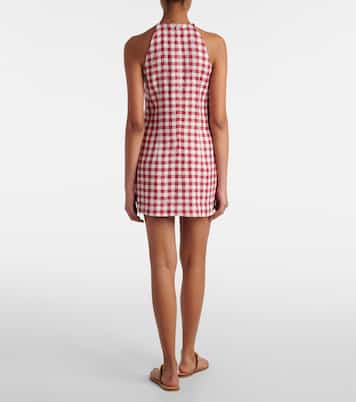 Antiqua gingham linen minidress | Asceno