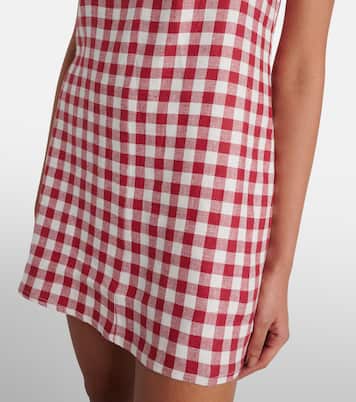 Antiqua gingham linen minidress | Asceno