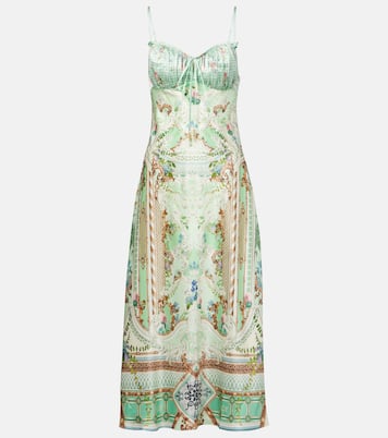 Gathered silk midi dress | Camilla