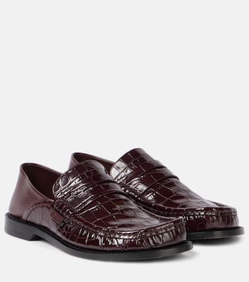 Campo croc-effect leather loafers | Loewe