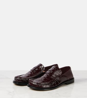Campo croc-effect leather loafers | Loewe