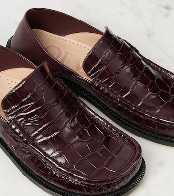 Campo croc-effect leather loafers | Loewe