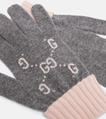 GG jacquard cashmere gloves | Gucci