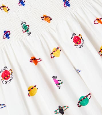 Abito in cotone con stampa a punto smock  | Fábula
