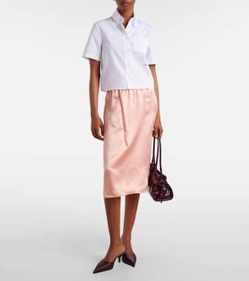 Logo cotton poplin shirt | Prada