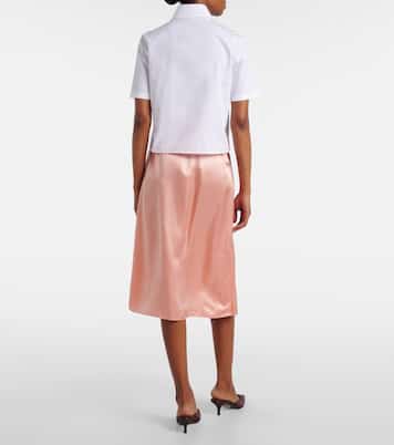 Logo cotton poplin shirt | Prada