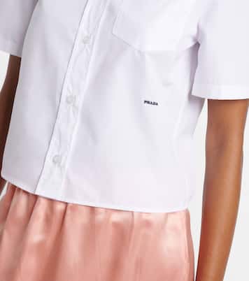 Logo cotton poplin shirt | Prada