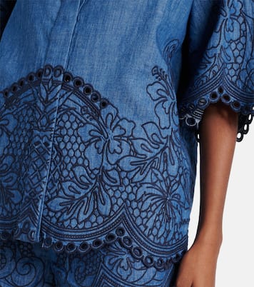 Camicia di jeans Coco con ricamo | Zimmermann