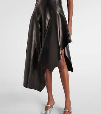 Midikleid aus Leder | McQueen