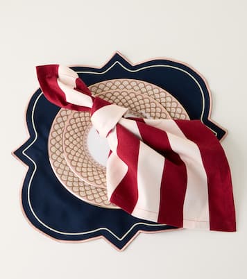 Striped linen set of 2 napkins | La DoubleJ
