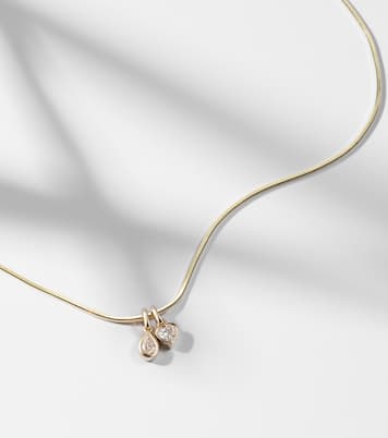 14kt gold pendant necklace with diamonds | Roxanne First