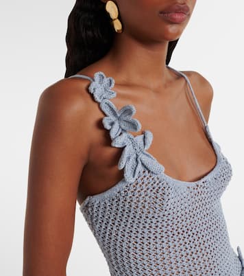 Maris open-knit lamé minidress | Bananhot