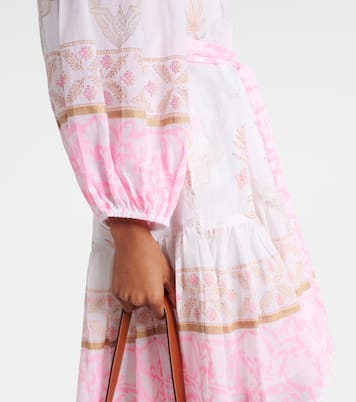 Printed off-shoulder cotton minidress | Juliet Dunn