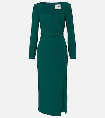 Belted wool and silk midi dress | Roland Mouret