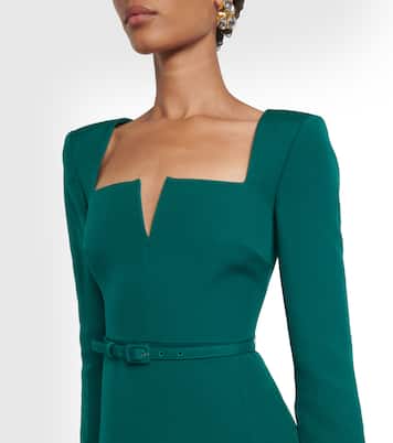 Belted wool and silk midi dress | Roland Mouret