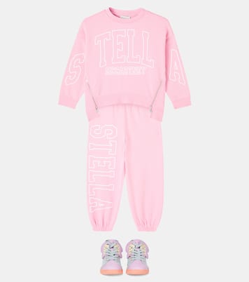 بدلة رياضية من القطن الجيرسيه بلوغو | Stella McCartney Kids