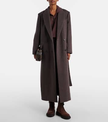 معطف لف من الصوف والكشمير | Brunello Cucinelli
