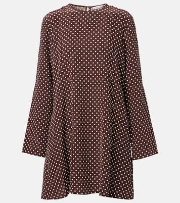 Larissa polka-dot silk crêpe minidress | Asceno