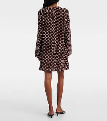 Larissa polka-dot silk crêpe minidress | Asceno