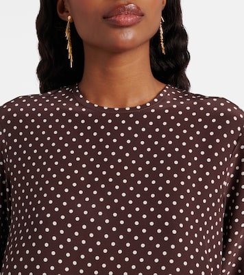 Larissa polka-dot silk crêpe minidress | Asceno
