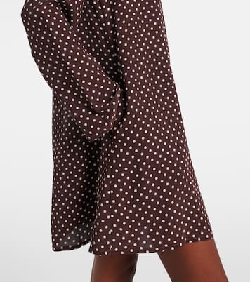 Larissa polka-dot silk crêpe minidress | Asceno
