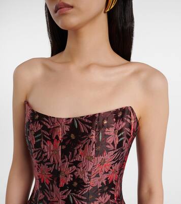 Rousseau floral brocade midi dress | Markarian