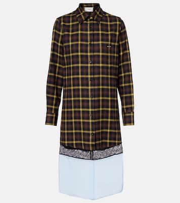 Vestido camisero a cuadros | Coperni