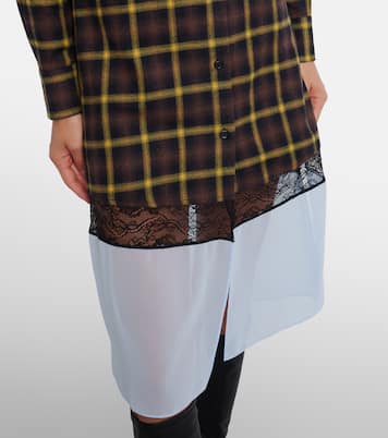 Vestido camisero a cuadros | Coperni