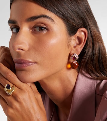 Ohrringe Acilla aus 18kt Gelbgold mit Edelsteinen | Marina B