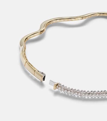 Golden Strada 18kt white and yellow gold necklace with diamonds | Yeprem